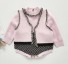 Dievčenské pletený sveter a body L1169 svetlo ružová