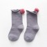 Dievčenské ponožky s brmbolcami sivá