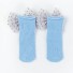 Dievčenské ponožky s mašľou A779 svetlo modrá