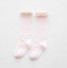 Dievčenské ponožky s volánikmi svetlo ružová
