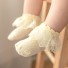 Dievčenské ponožky s volánikmi žltá