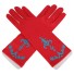 Dievčenské rukavice pre princezné červená
