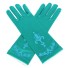 Dievčenské rukavice pre princezné tyrkysová