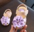 Dievčenské sandále s kvetom fialová