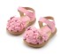 Dievčenské sandále s kvietkami A439 ružová