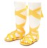 Dievčenské sandále so šnurovaním žltá