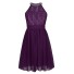 Dievčenské šaty N335 tmavo fialová