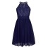Dievčenské šaty N335 tmavo modrá