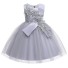 Dievčenské šaty N554 sivá