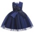 Dievčenské šaty N554 tmavo modrá