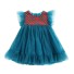 Dievčenské šaty N592 tyrkysová