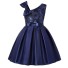 Dievčenské šaty N603 tmavo modrá