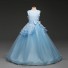 Dievčenské šaty pre princezné J2495 modrá