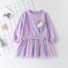 Dievčenské šaty s jednorožcom svetlo fialová