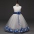 Dievčenské šaty s kvetinami J2896 modrá