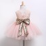 Dievčenské šaty s mašľou C1080 ružová