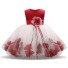 Dievčenské šaty s ružami J2496 červená
