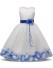 Dievčenské šaty s ružami J2897 modrá