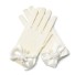 Dievčenské sieťované rukavice slonová kosť