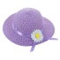 Dievčenské slamený klobúk Jodie fialová