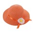 Dievčenské slamený klobúk Jodie oranžová