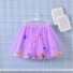 Dievčenské sukne s brmbolcami L1001 svetlo fialová