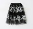 Dievčenské sukne s kvetinami L1081 čierna