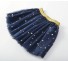Dievčenské sukne s trblietavými hviezdami J889 tmavo modrá