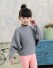 Dievčenské sveter L616 sivá