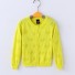Dievčenské sveter na gombíky L597 žltá