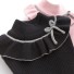 Dievčenské sveter s golierikom L595 čierna