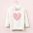 Dievčenské sveter so srdcom L604 biela