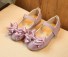 Dievčenské trblietavé baleríny s mašľou fialová