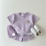 Dievčenské tričko a kraťasy L1418 svetlo fialová
