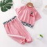 Dievčenské tričko a nohavice L1188 svetlo ružová