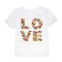 Dievčenské tričko LOVE J3289 biela