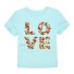 Dievčenské tričko LOVE J3289 svetlo modrá