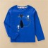 Dievčenské tričko s dlhým rukávom T2554 modrá