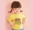 Dievčenské tričko s mačkou žltá