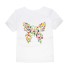 Dievčenské tričko s Motýľom J3290 biela