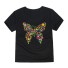 Dievčenské tričko s Motýľom J3290 čierna