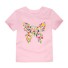 Dievčenské tričko s Motýľom J3290 svetlo ružová