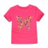 Dievčenské tričko s Motýľom J3290 tmavo ružová