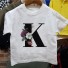 Dievčenské tričko s písmenom B1428 K