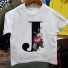 Dievčenské tričko s písmenom B1428 J