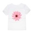 Dievčenské tričko s potlačou kvety J3489 biela