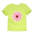 Dievčenské tričko s potlačou kvety J3489 zelená
