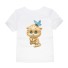 Dievčenské tričko s roztomilou mačičkou - 12 farieb biela