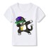 Dievčenské tričko - zvieratá so šiltovkou J623 čierna mačka
