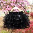 Dievčenské vrstvená sukne L994 čierna